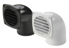 Presa daria ABS con collare 90° mm 92 x 92 nera 