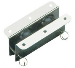 Bozzello inox incasso 2 pulegge 33x10 