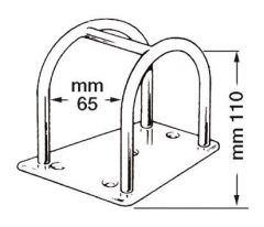 Porta tangone inox 110 mm  