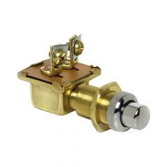 Watertight push button chromed brass 15 x 25 mm
