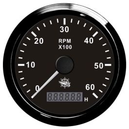 Revolution counter 0-6000 Rpm black/black