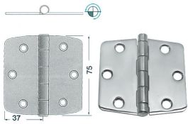 Hinge 2 mm standard pin 74x75 mm