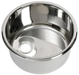 Stainless steel mirror polished round sink 330x180 mm