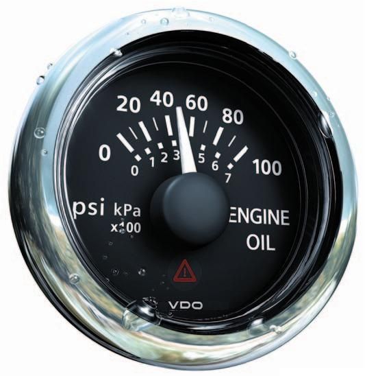 Oil pressure gauge black 10 bar/150 psi Vdo Marine