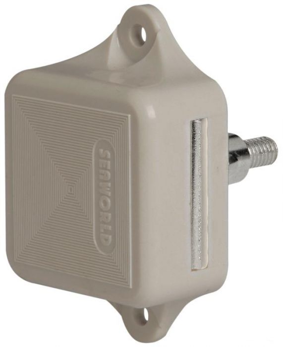 Medium push button spring lock white Osculati