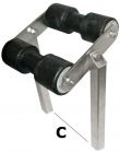 Rullo basculante centrale tubo 40 x 40 mm 