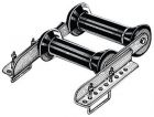 Rullo basculante posteriore 60 mm doppio 