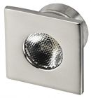 Plafoniera LED inox quadrata luce blu 45 Lumen 