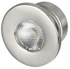 Plafoniera LED inox tonda luce blu 45 Lumen