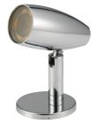 Faretto LED snodato in ottone cromato 