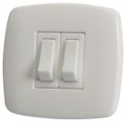 Interruttore Contemporary 2 pulsante bianco