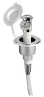 Doccia a pulsante cromata tubo PVC 4 m in piano