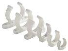 Clip bianca plastica pesante 20 mm 