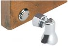 Fermaporte magnetico orientabile in ottone cromato 