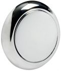 Pomolo con ghiera tipo round in ABS cromato
