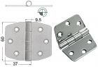 Cerniera inox 74x60 mm nodo sporgente