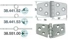 Cerniera inox 74x37 mm mezzo incasso