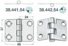 Cerniera inox 48x37 mm nodo sporgente