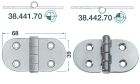 Cerniera inox 68x39 mm rovesciata