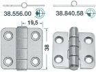 Cerniera inox 38x39 mm modello nodo sporgente