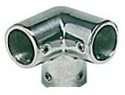 Angolare inox 3 vie 90° 22 mm