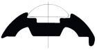 Base per profili PVC bianco 40 mm 