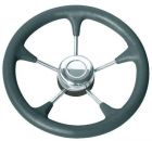 Volante poliuretano razze inox Ø mm 280 nero