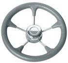 Volante poliuretano razze inox Ø mm 280 grigio