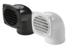 Presa daria ABS con collare 90° mm 92 x 92 nera 