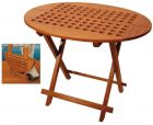 Tavolo teak ovale 80x65x57 cm