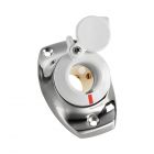 Stainless steel base angled recess fit 2 contacts white