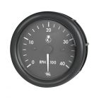 Guardian Rpm counter diesel black with hourmeter 12 V